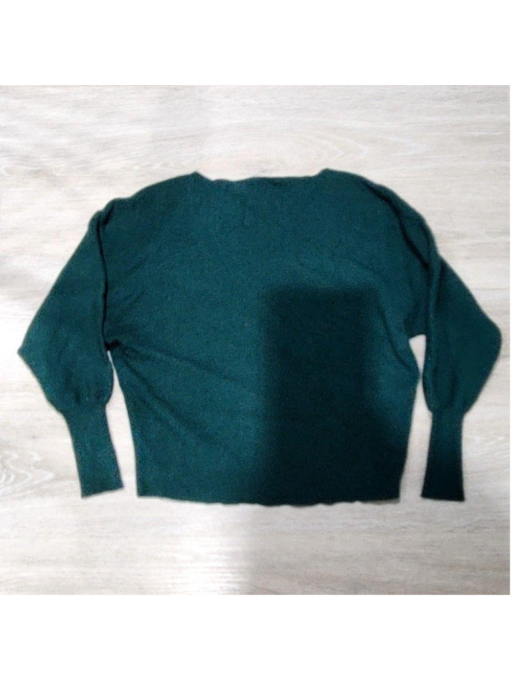Tahari Sweater Womens Petite SP Green Knit Crew Neck Long Sleeve Pullover Casual - Picture 4 of 4